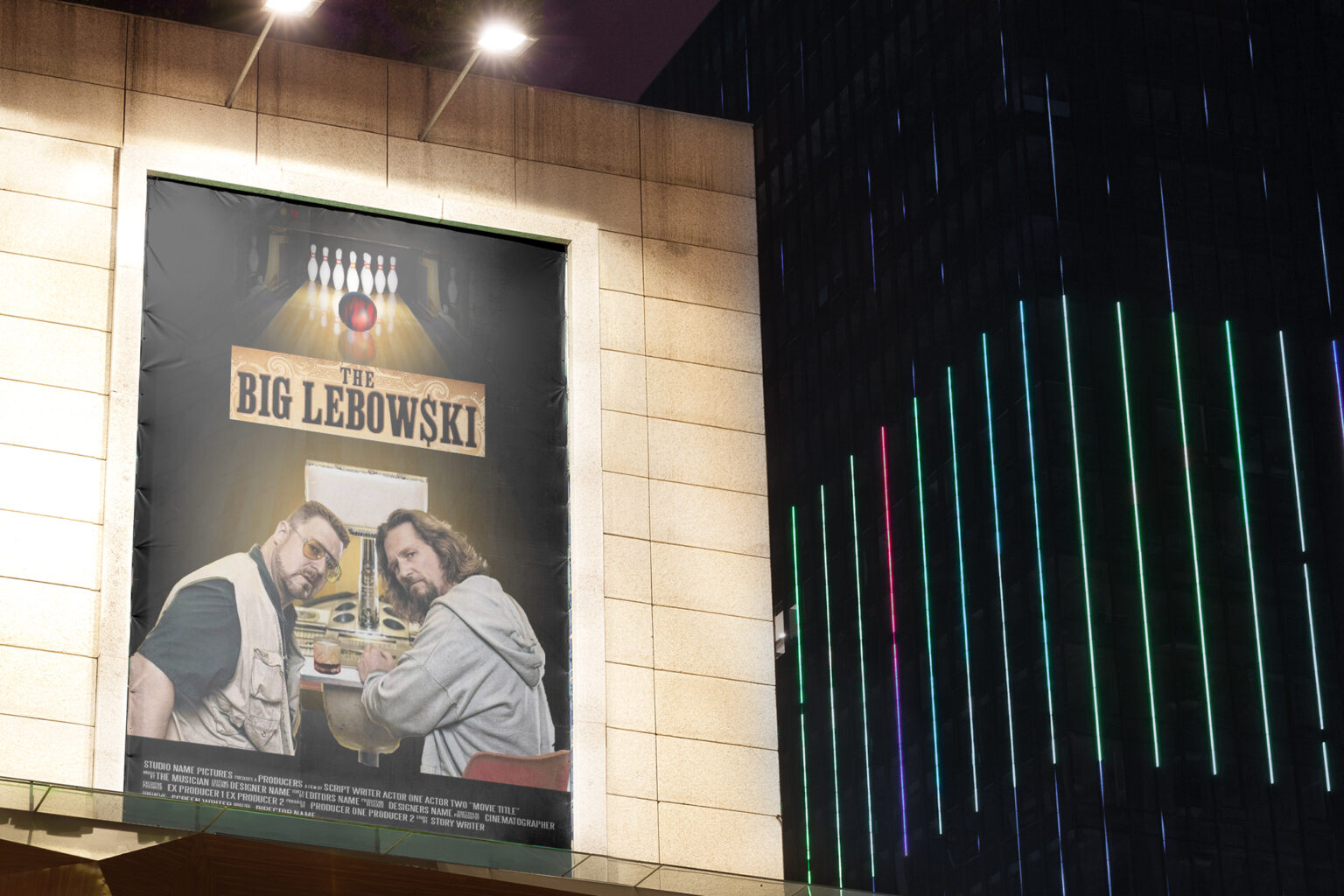 Mockup de l'affiche " The big lebowski "